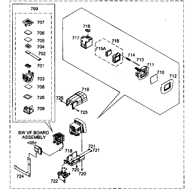 JVC GR-SXM38US vf assy diagram