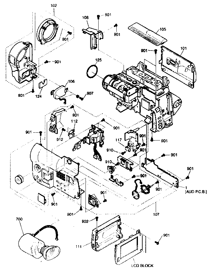 Canon ES6500VA case parts diagram