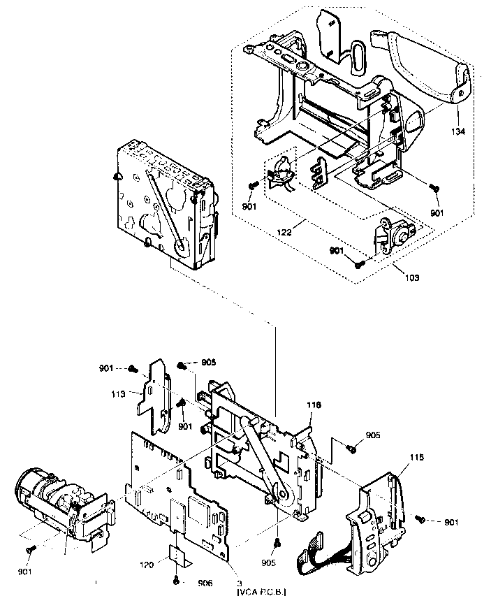 Canon ES6500VA case partsl diagram