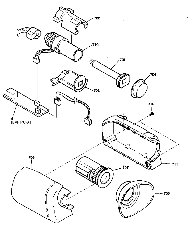 Canon ES6500VA evf assy diagram