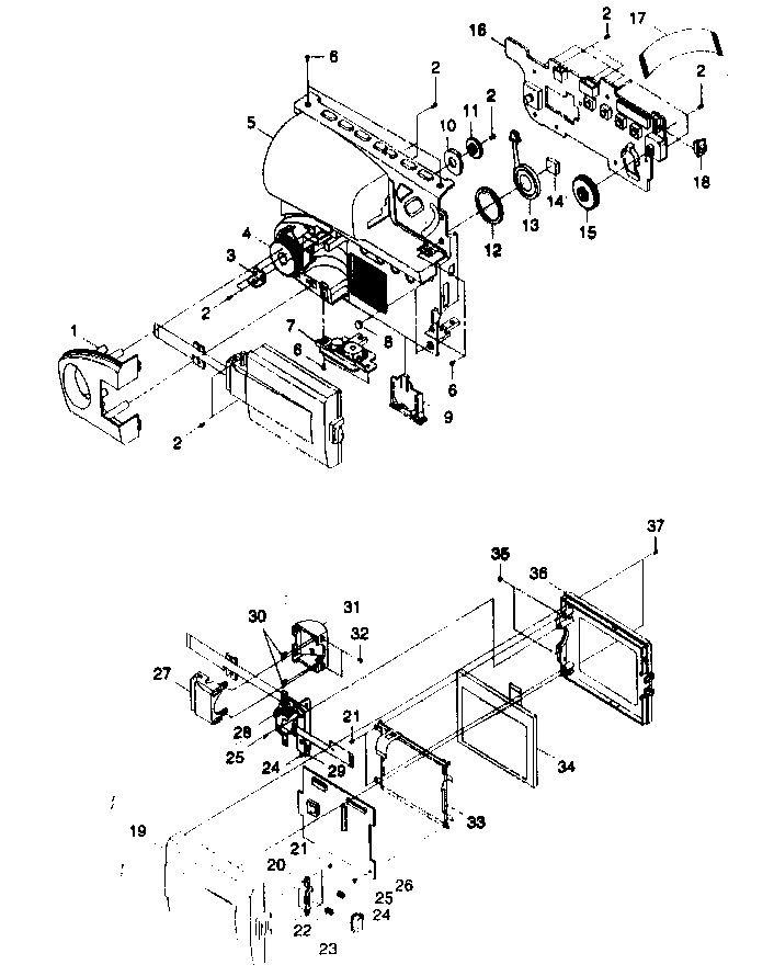 Canon ES8200V cabinet parts 1 diagram