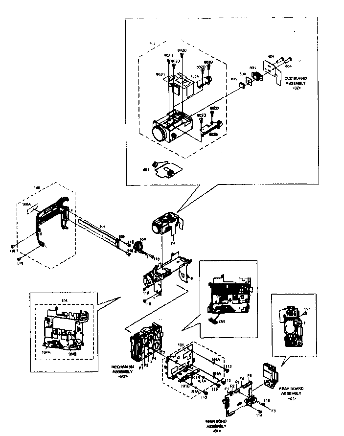 JVC GR-D371US cabinet parts 2 diagram