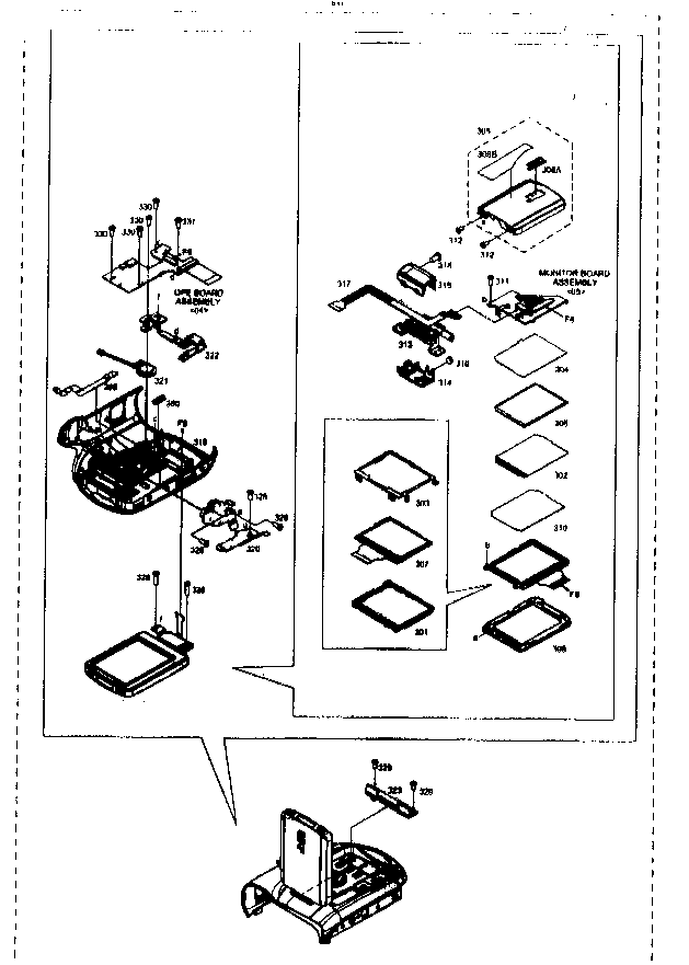 JVC GR-D371US cabinet parts 3 diagram