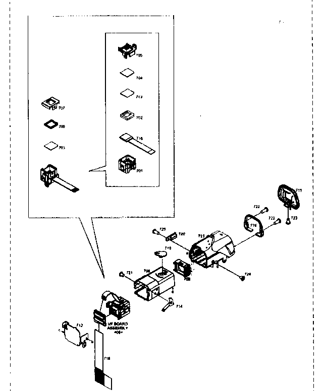 JVC GR-D371US vf assy diagram