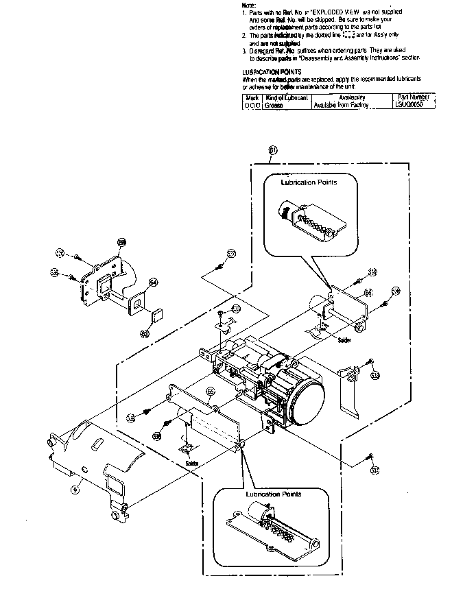 Panasonic PV-GS29P ccd/lens assy diagram