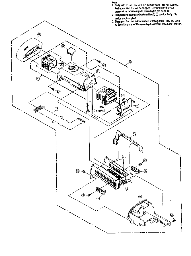 Panasonic PV-GS29P evf assy diagram