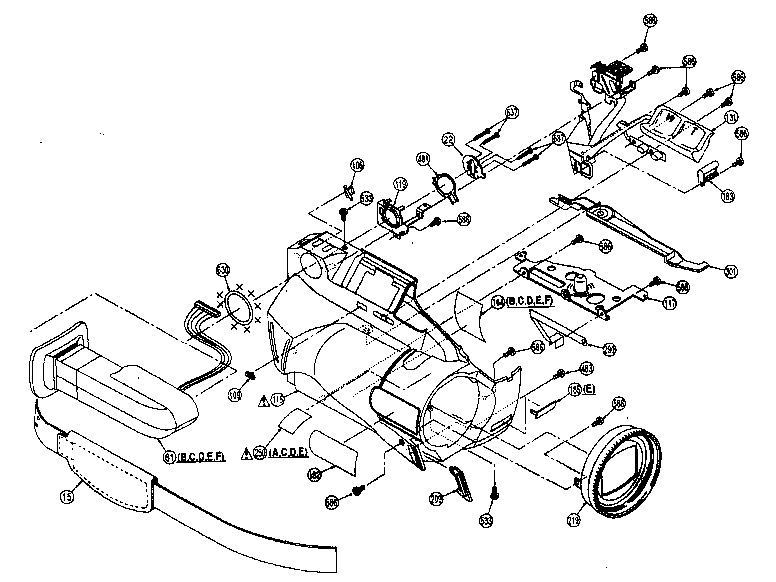Panasonic PV-L450-K cabinet parts 1 diagram