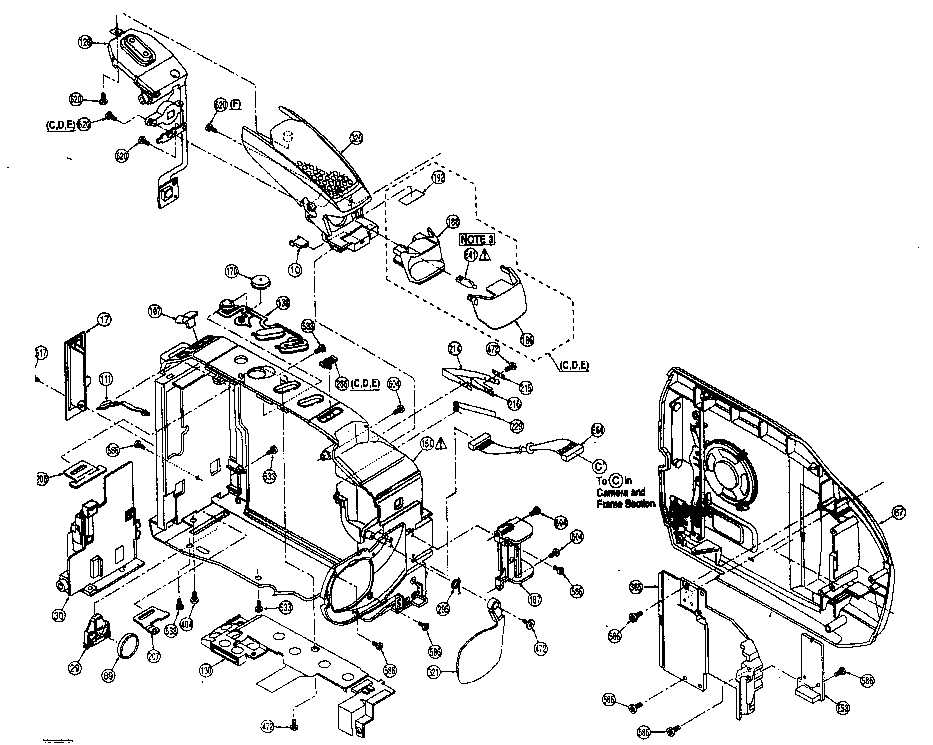 Panasonic PV-L450-K cabinet parts 2 diagram