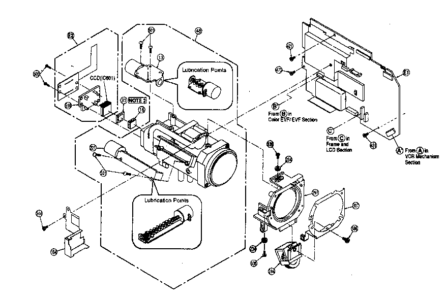 Panasonic PV-L450-K cabinet parts 3 diagram