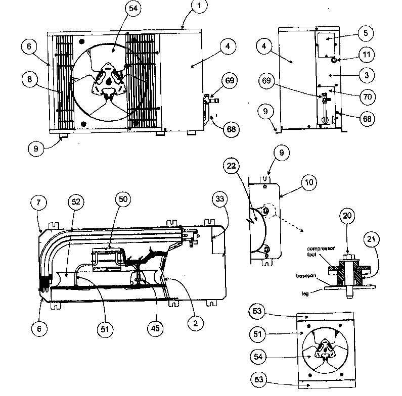 Carrier 38QRR030300 outside cabinet parts diagram