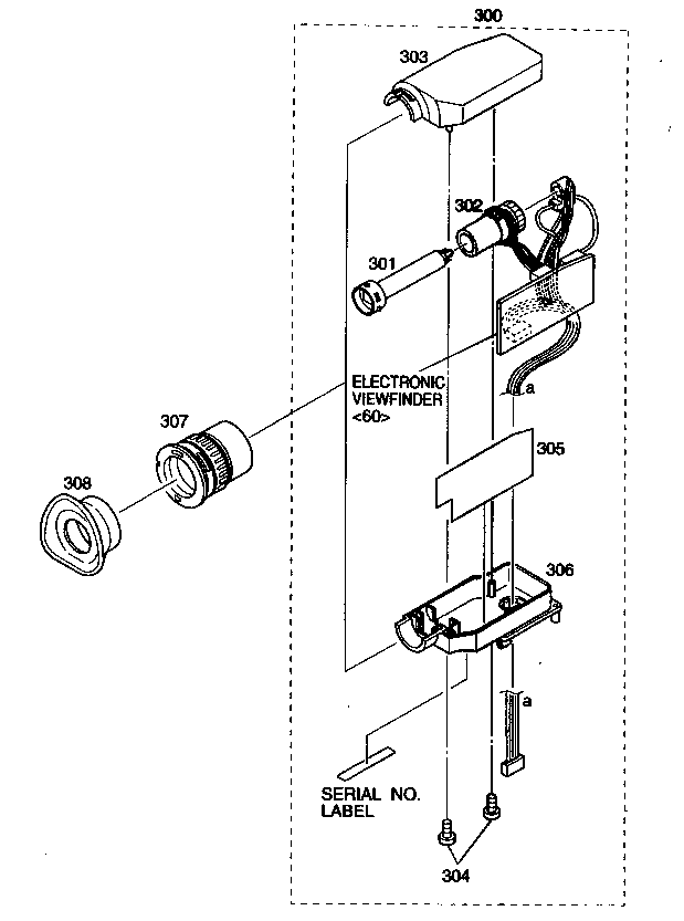 JVC GR-SXM321U evf assy diagram