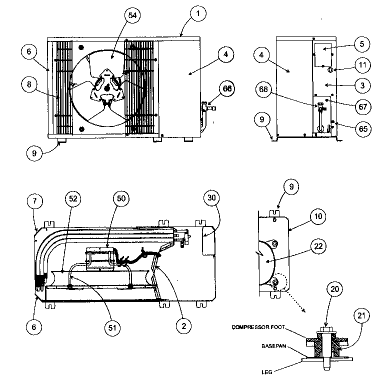Carrier 38HDR060300 outside cabinet parts diagram