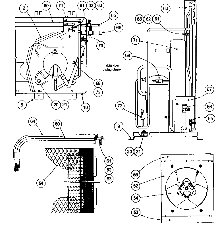 Carrier 38HDR060300 inside cabinet parts diagram