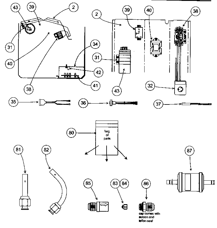 Carrier 38QRF030300 control assy diagram