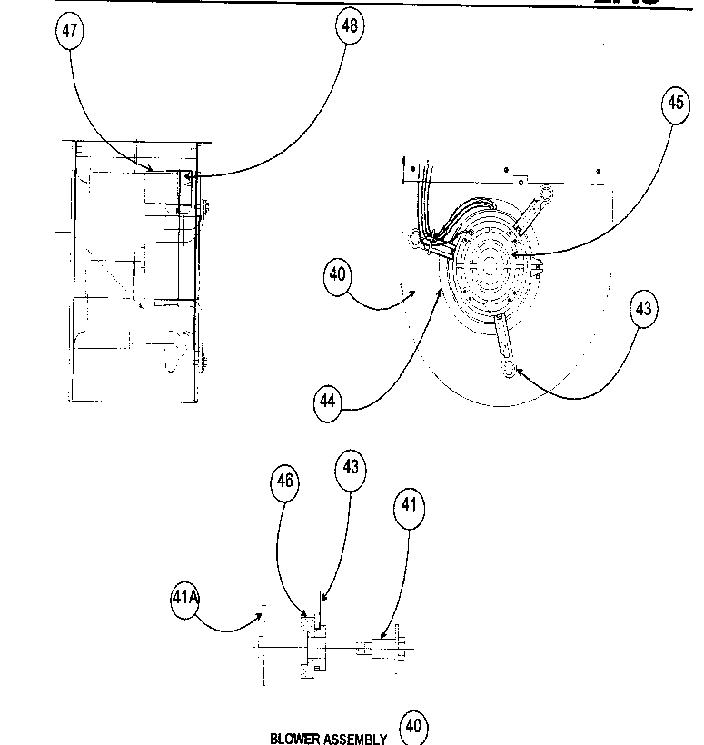 Carrier FX4ANF030000 blower assy diagram