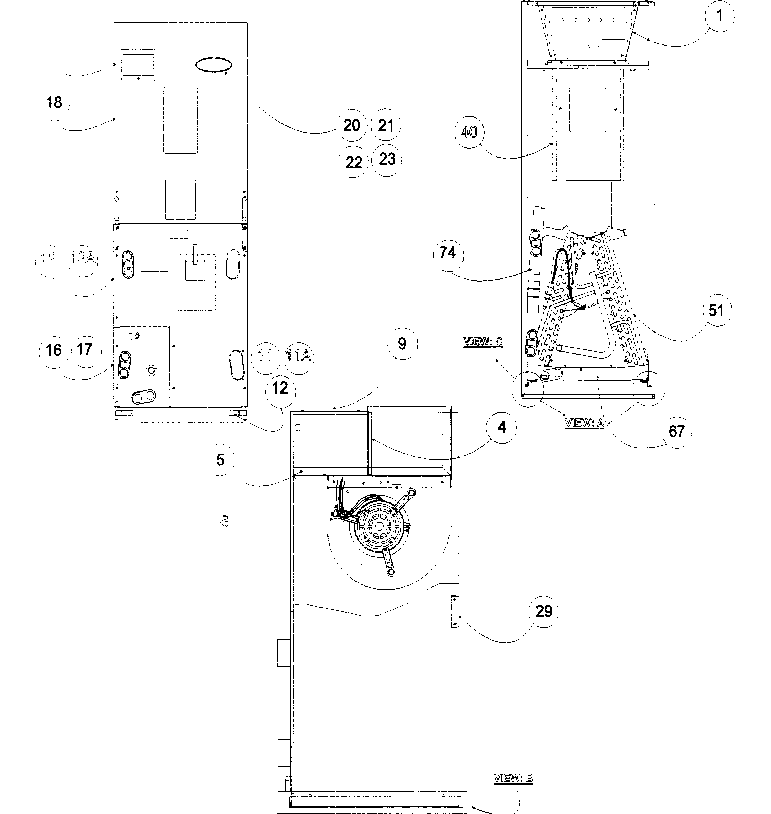 Carrier FX4ANF048000 outside cabinet diagram