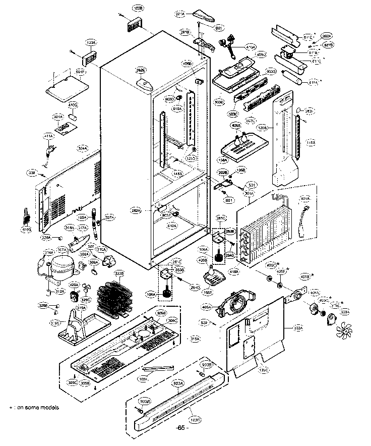 LG LRDN22734ST case parts diagram