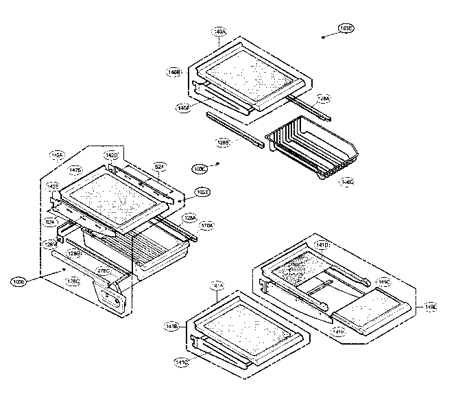 LG LRDN22734ST refrigerator parts 1 diagram