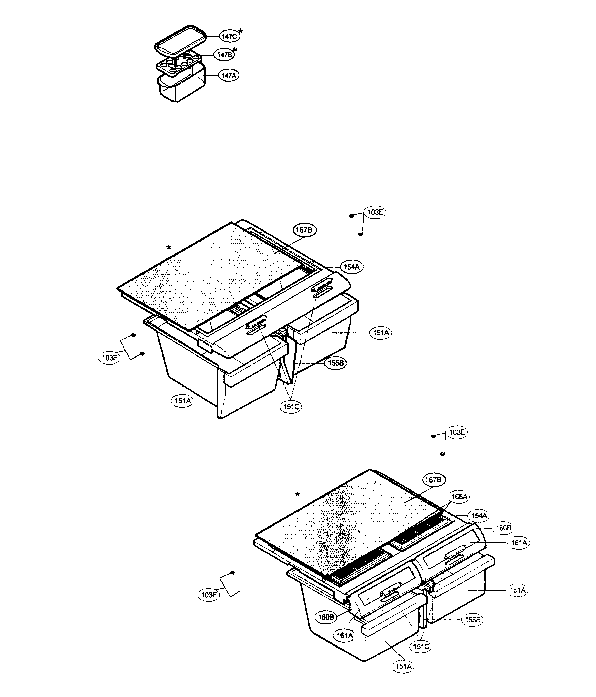 LG LRDN22734ST refrigerator parts 2 diagram
