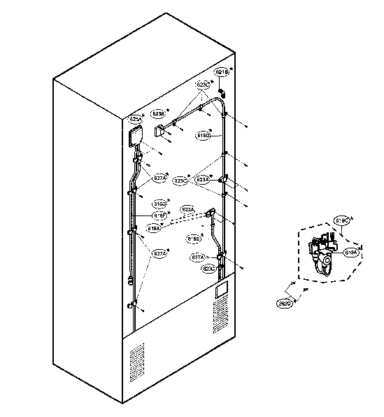 LG LRDN22734ST ice/water parts diagram