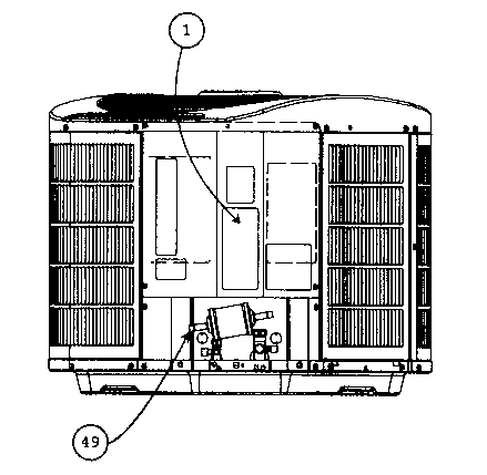 Carrier 24ACR360A003 inside cabinet parts diagram