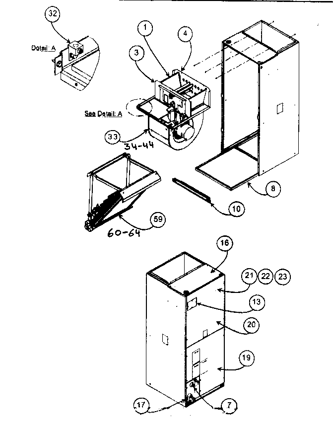 Carrier FX4CNF042000 cabinet parts diagram