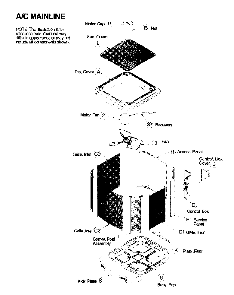 ICP T4A424GKA100 a/c mainline diagram