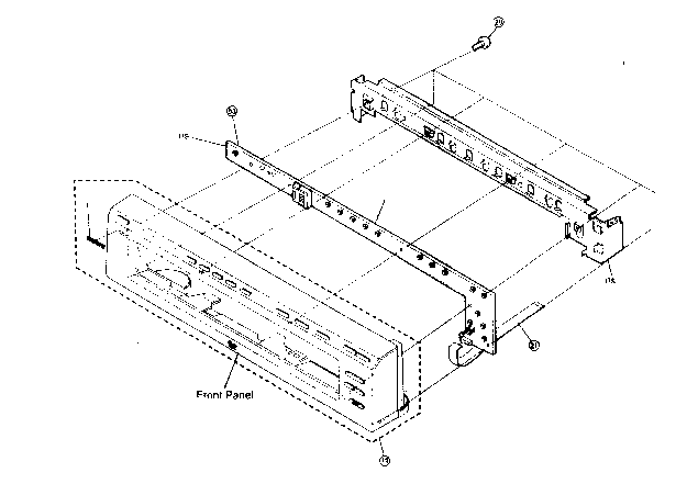 Sony DVP-NC80V front panel assy diagram