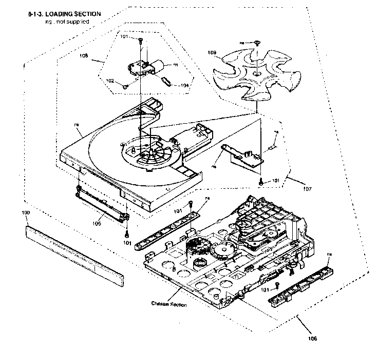 Sony DVP-NC80V loading assy diagram