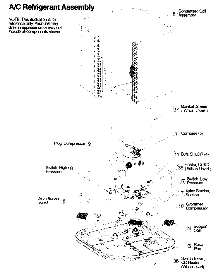 ICP N2A318AKA100 refrigeration components diagram