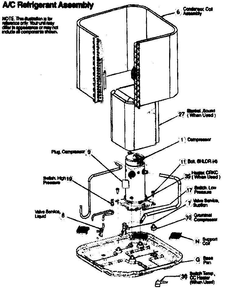 ICP H4A418GKA100 refrigerant assy diagram