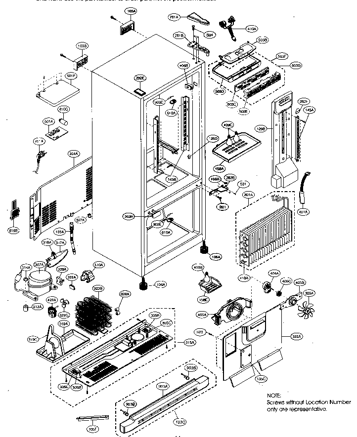 Kenmore Elite 79576292600 case assy diagram