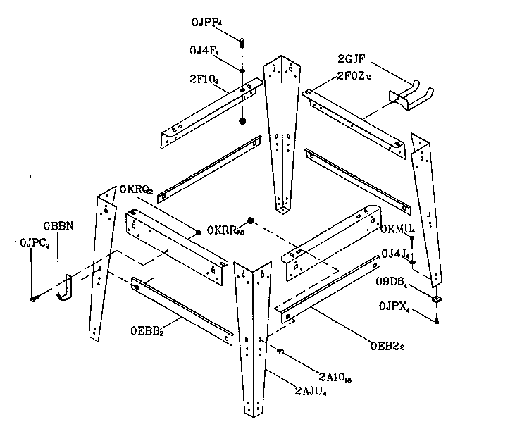 Craftsman 137218030 stand assy diagram