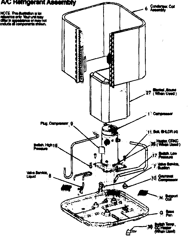 ICP C4A430GKA100 a/c assembly diagram
