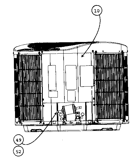 Carrier 25HBA336A0030010 side view diagram