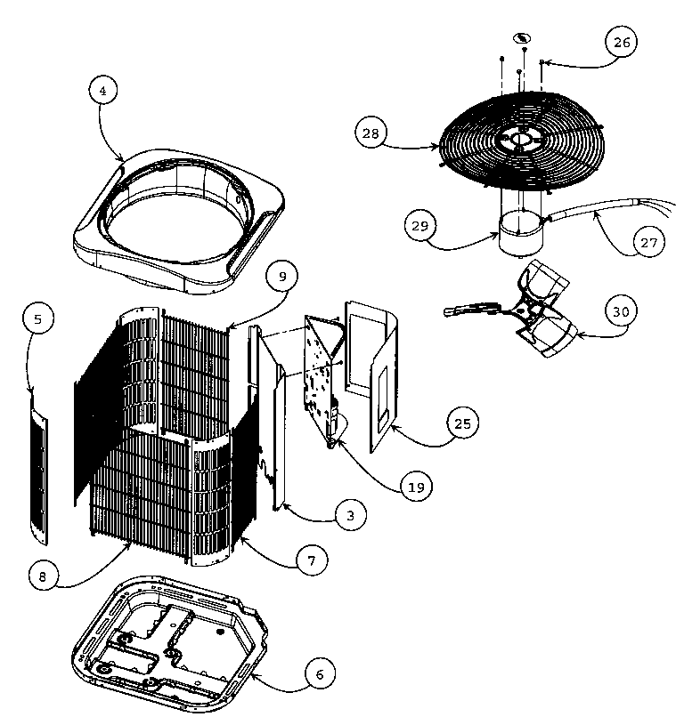 Carrier 24ABR360A0032010 cabinet parts diagram