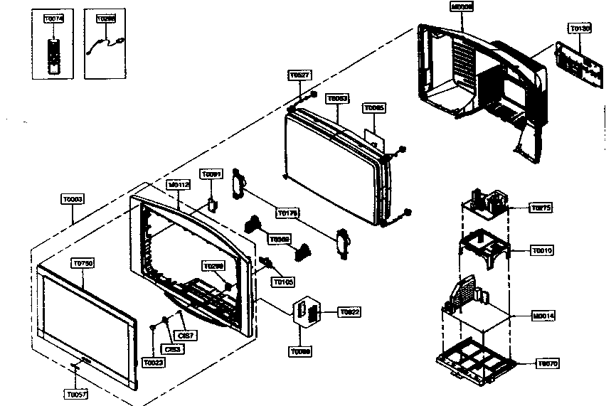 Samsung TX-R3079WHK cabinet parts diagram