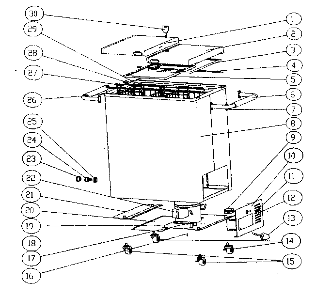 Franklin Chef FBC20 cabinet parts diagram