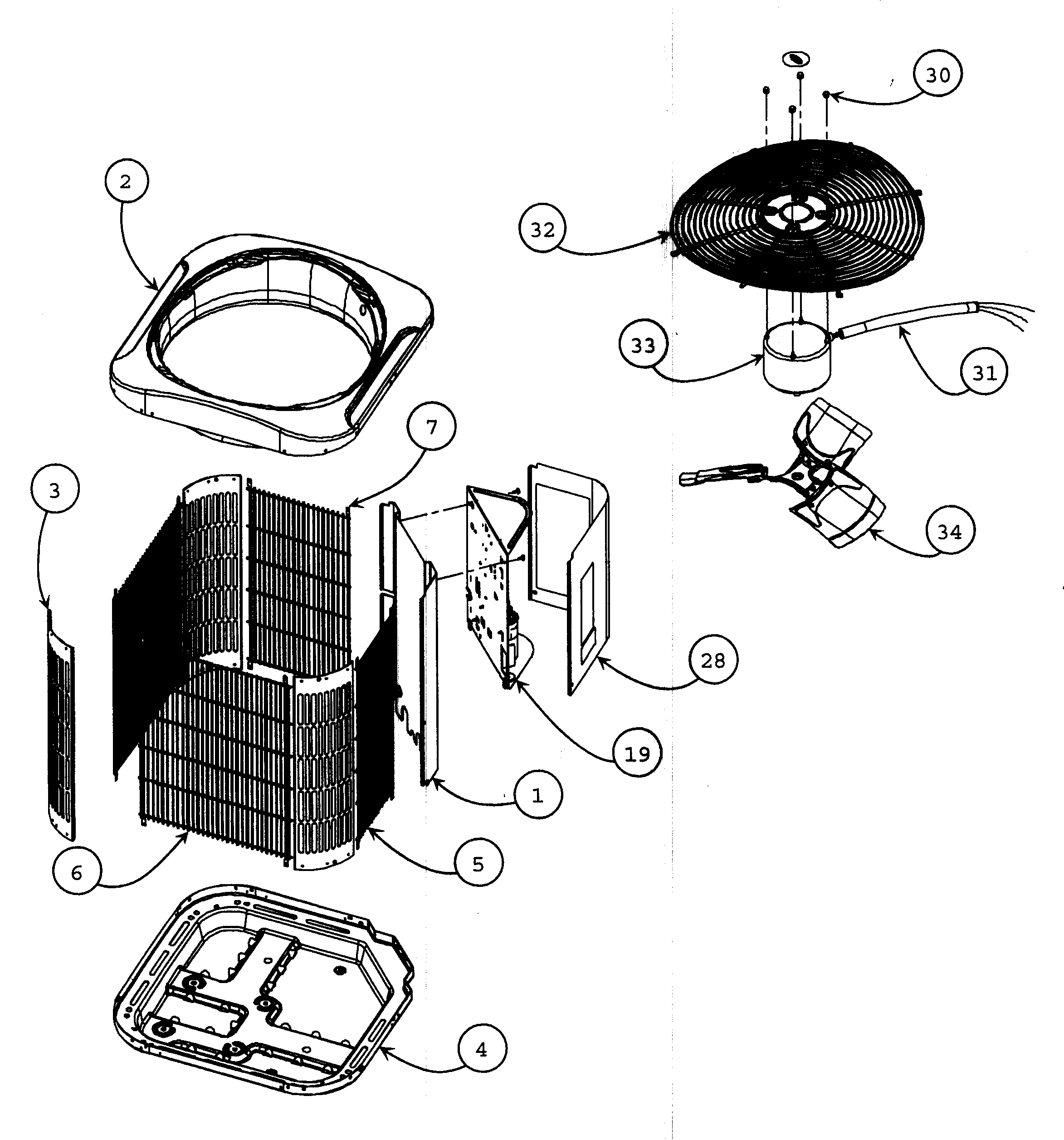 Carrier 25HBR342G0030010 cabinet parts diagram