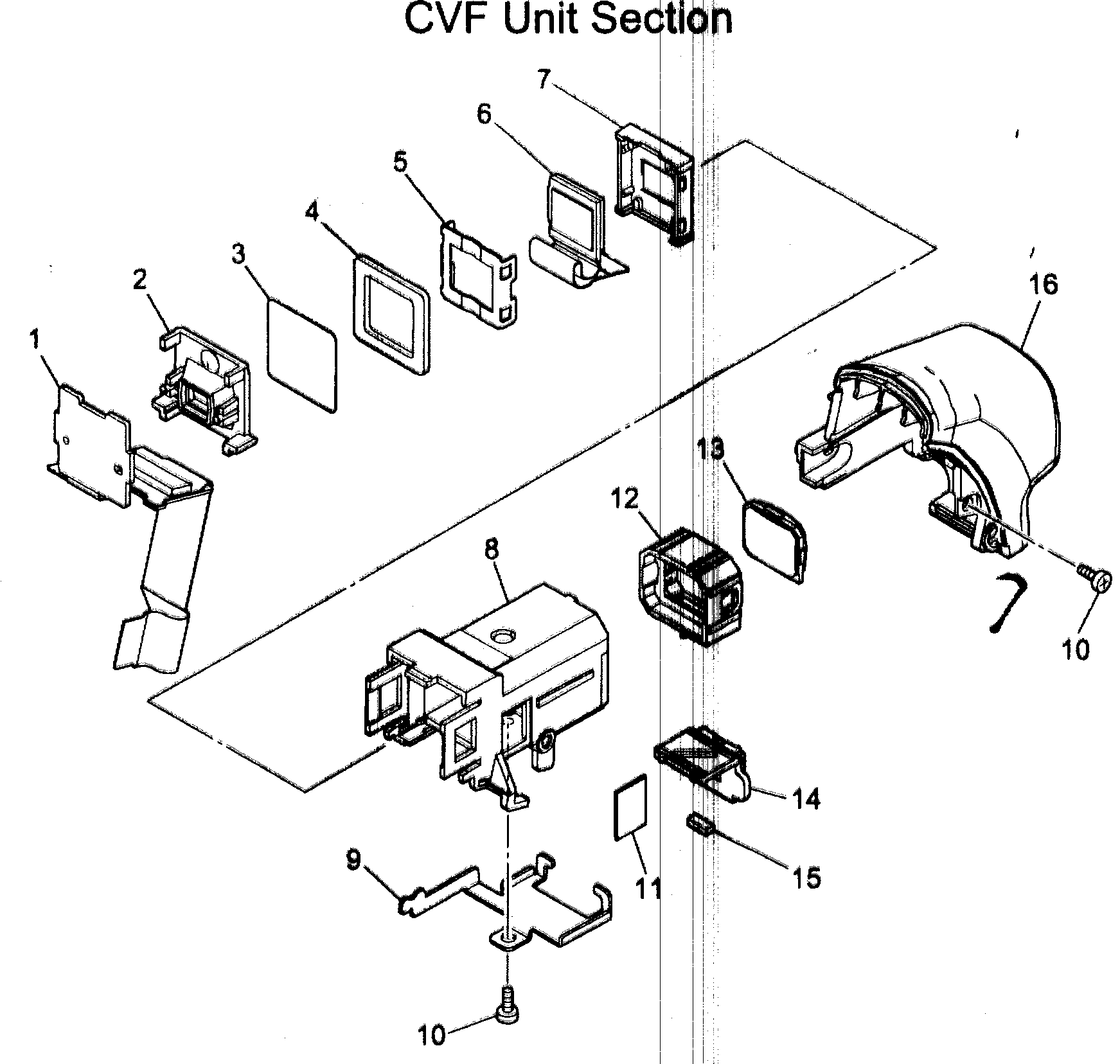 Canon ZR600A cvf assy diagram