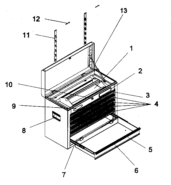 Craftsman 706652467 chest diagram