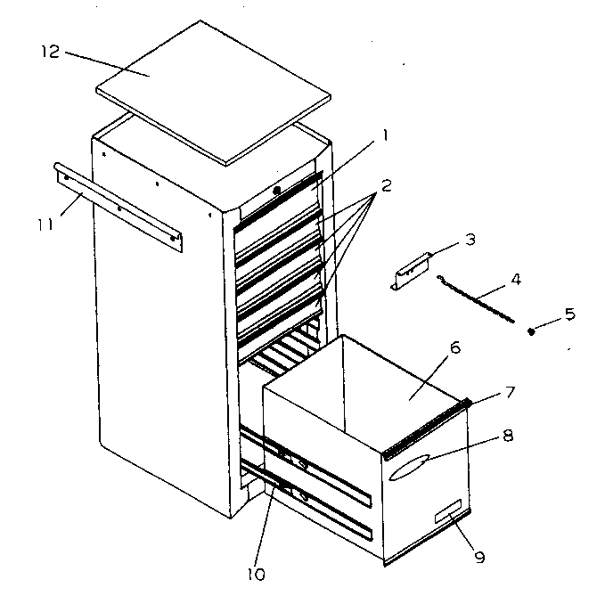 Craftsman 706599293 cabinet parts diagram