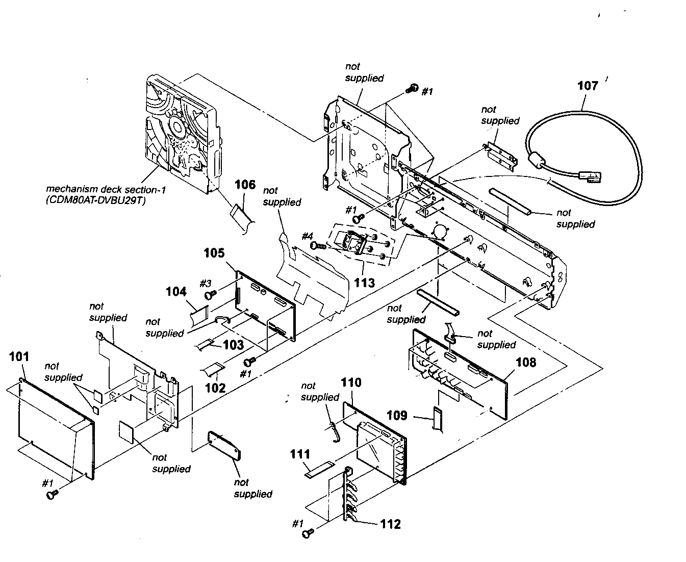 Sony HCD-LF1 chassis assy diagram