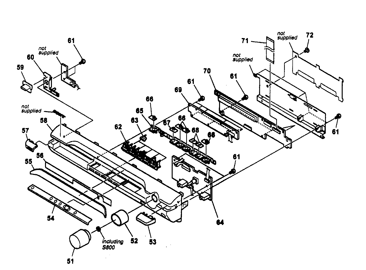 Sony HCD-DX375 front panel assy diagram
