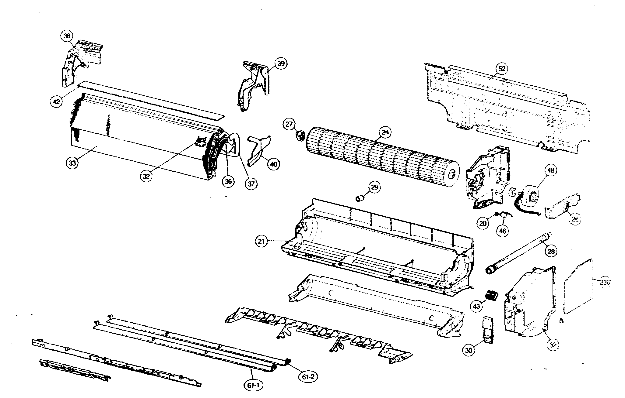 Friedrich MW12Y3FM cabinet parts diagram