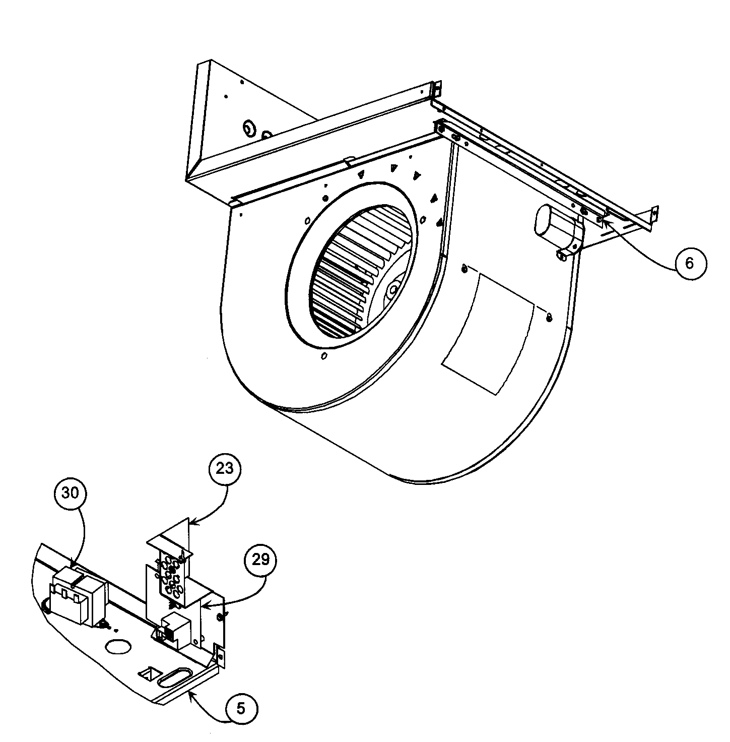 Payne PF1MNC060000AAAA blower assy diagram