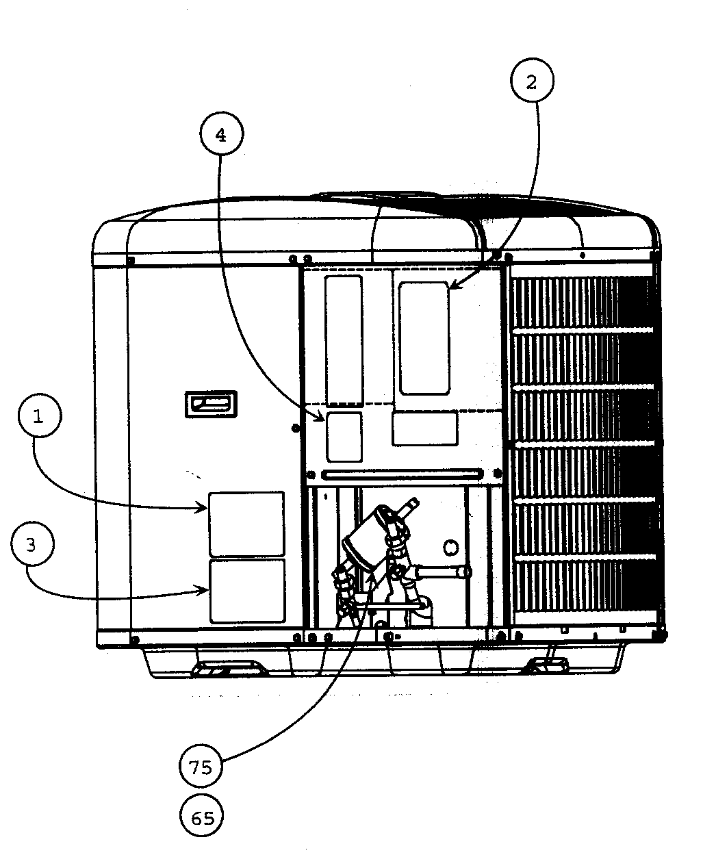 Carrier 25HPA518A0030010 outside cabinet diagram