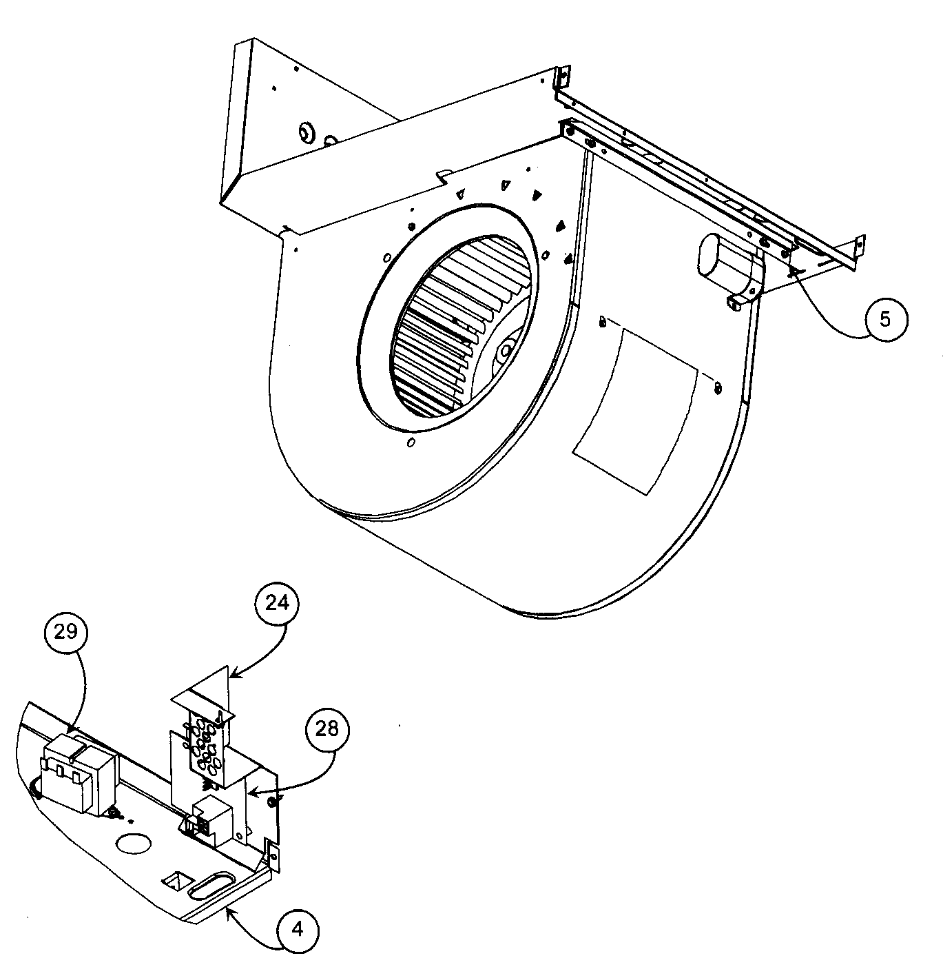 Carrier FA4CNF048000AAAA blower assy diagram