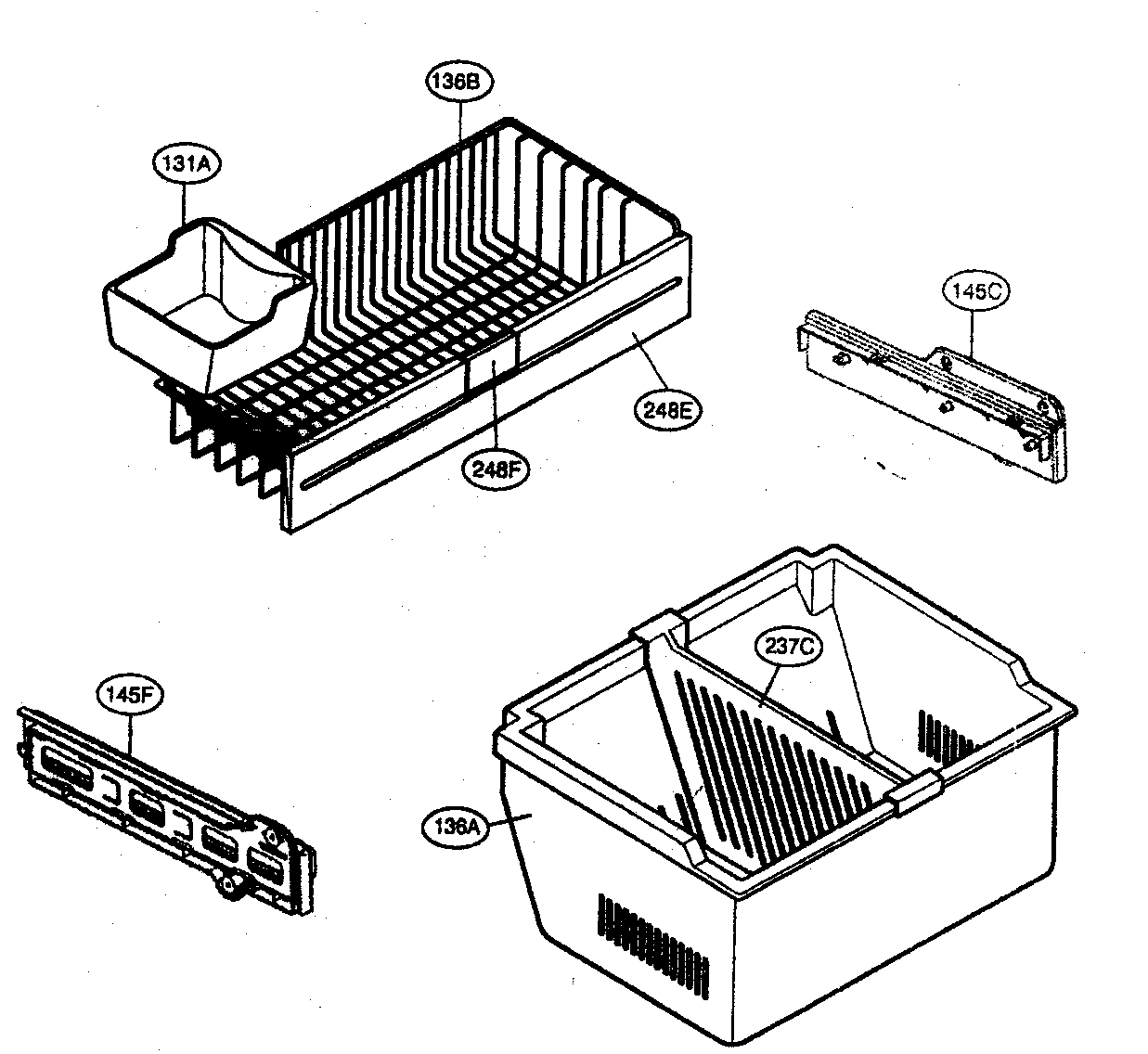 Kenmore 79577309600 freezer parts diagram
