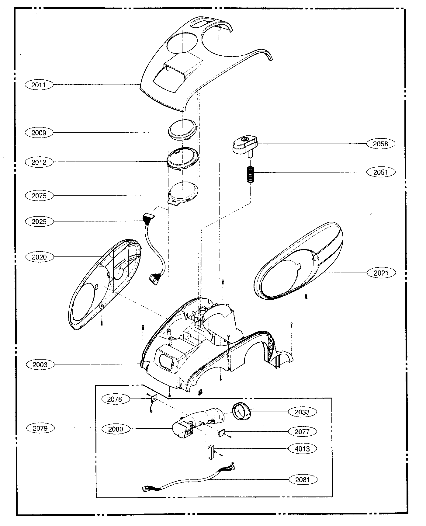 Kenmore 72126823600 top cover assy diagram